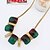 cheap Necklaces-Angelasex Bohemia Exotic Green Color Necklace