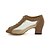 ieftine Pantofi Dans Latin-Pentru femei Pantofi Moderni Sală Dans Sandale Toc Îndesat Dantelat Negru Auriu