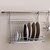 cheap Kitchen &amp; Dining-Stainless Steel Dish Rack Kitchen Foldable Storage Trays with 24Inch Hanging Rod And 5 Hooks