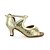 cheap Latin Shoes-Women&#039;s Latin Shoes Leatherette Buckle Sandal Buckle Chunky Heel Customizable Dance Shoes Silver / Gold