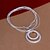 Недорогие Рождественские украшения1-vilin женский серебряный двойной круг ожерелье классический женский стиль