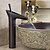 billige Klassisk-badeværelse håndvask vandhane, sort vandfald olie-gnedet bronze centre sæt enkelt håndtag et hul badekar med vand og kold kontakt