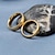 billige Trendy smykker-Parringe Bandring For Dame Bryllup Jubilæum Gave Titanium Stål Guldbelagt Klassisk Kærlighed Venskab Gylden Sort