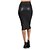preiswerte Damenröcke-Frauen Black Leather Pencil Skirt