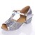 ieftine Pantofi Dans Latin-Pentru femei Încălțăminte latină Sală Dans Sandale Toc Jos Argintiu Auriu Buclă Pentru copii / Piele de Căprioară / EU39