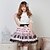cheap Ethnic &amp; Cultural Costumes-Skirt Sweet Lolita Princess Cosplay Lolita Dress Pink Print Lolita Medium Length Skirt For Women Polyester
