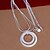 Недорогие Рождественские украшения1-vilin женский серебряный двойной круг ожерелье классический женский стиль