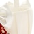 cheap Flower Baskets-Flower Basket In White Satin With Red Embroidery Flower Girl Basket