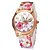 levne Módní hodinky-Dámské Módní hodinky Silikon Kapela Květina Růžová