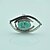 abordables Bague-Bague Fantaisie Grosse Turquoise Turquoise Alliage Mauvais œil / Femme