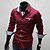 abordables Hauts de Homme-Gloire col de chemise à manches longues classique à l&#039;intérieur de décoration de plaid shirt