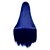 preiswerte Trendige synthetische Perücken-Synthetische Perücken Glatt Gerade Mit Pony Perücke Lang Synthetische Haare 32 Zoll Damen Blau