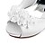 cheap Women&#039;s Heels-Women&#039;s Spring Summer Fall Winter Platform Satin Wedding Stiletto Heel Applique Satin Flower Ruffles Ivory