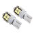 billige LED-lys til bil-T10 20SMD White Light LED til bil pære (2pcs)