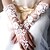 Недорогие Вечерние перчатки-кружева без пальцев длина локтя свадебных / особому случаю перчатки с вышивкой