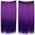 billige Syntetisk hårforlengelse-24 cm lang Clip i Syntetiske Straight hair extensions med 5 klipp Ombre Purple
