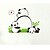 levne Samolepky na zeď-Panda vzor Wall Sticker (1KS)