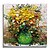 billige Blomstrede/botaniske malerier-Hang-Painted Oliemaleri Hånd malede - Blomstret / Botanisk Moderne Omfatter indre ramme / Stretched Canvas