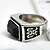 cheap Men&#039;s Jewelry-Eruner®Titanium Steel Men&#039;s Rectangle Gem Ring(Assorted Colors)