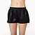 cheap Women&#039;s Pants-Low Rise Micro-elastic Loose Shorts Pants PU Spring Summer Fall