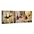 levne Abstraktní malby-Ručně malované Lidé Horizontální panoramatické Plátno Hang-malované olejomalba Home dekorace Tři panely