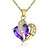 זול שרשרת אופנתית-Women&#039;s Heart Cubic Zirconia Gold Plated Pendant Necklace - Love Heart Heart Necklace For Wedding Party Thank You Daily Valentine