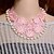 cheap Vip Deal-Omuto Upscale Lace Pink Flower Pearl Handmade Necklaces