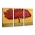 voordelige Topkunstenaars olieverfschilderijen-iarts®hand geschilderd olieverfschilderij landschap rode boom met gestrekte frame set van 3