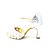abordables Zapatos de baile-Mujer Zapatos de Baile Latino Semicuero Hebilla Sandalia Purpurina / Hebilla Tacón Personalizado Personalizables Zapatos de baile Plata / Oro