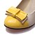 זול נעלי עקב לנשים-נשים נעליים עור פטנט אביב קיץ סתיו חורף עקב עבה פפיון עבור קזו&#039;אל ורוד כחול צהוב