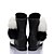 cheap Women&#039;s Shoes-Women&#039;s Flat Heel Suede 10.16-15.24 cm / Booties / Ankle Boots Fall / Winter Black / White