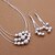 cheap Jewelry Sets-Women&#039;s Drop Earrings Necklace Floating Ladies Basic Silver Plated Earrings Jewelry Silver For Party Daily Casual Office &amp; Career