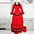 abordables Disfraces históricos y vintage-Victoriano Medieval siglo 18 vestido de vacaciones Vestidos Ropa de Fiesta Baile de Máscaras Vestido de fiesta de graduación Mujer Algodón Disfraz Rojo Cosecha Cosplay Manga Larga Longitud Larga