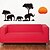 billige Veggklistremerker-Createforlife ® Elephant in the Forest Barn Nursery Room Wall Sticker Wall Art Decals