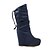 cheap Women&#039;s Boots-Women&#039;s Fall Winter Platform Fashion Boots Suede Dress Casual Wedge Heel Platform Buckle Black Blue Red