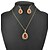 cheap Jewelry Sets-As the Picture Crystal Jewelry Set - Include Black / Red For Wedding Daily / Earrings / Necklace