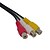 cheap Audio Cables-3.5mm Jack Plug to 3 RCA Adapter AV Cable for Audio Video 20cm