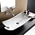 abordables Robinetteries de lavabo-Moderne Montage mural Rotatif Soupape céramique 3 trous Deux poignées trois trous Chrome, Robinet lavabo