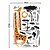 abordables Autocollants muraux-Createforlife ® girafe de bande dessinée Happy Trip enfants autocollant de pièce de crèche mur Wall Art Stickers