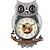 Недорогие Настенные часы с героями мультфильмов и комиксов-11 &quot;H Counrty Стиль Сова Дизайн серебристого металла настенные часы