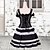 billige Lolitakjoler-Gotisk Lolita Lolita Dame Kjoler Cosplay Kortærmet Kort Længde Halloween Kostumer