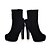 cheap Women&#039;s Boots-Women&#039;s Spring Fall Winter Platform Fashion Boots Dress Stiletto Heel Platform Bowknot Zipper Black Blue Brown Red