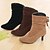 preiswerte Damenstiefel-Damen Schuhe Frühling Herbst Winter Konischer Absatz Booties / Stiefeletten Schleife Für Kleid Schwarz Braun Beige