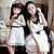 cheap Matching Outfits-Family’s Fashion   Doll Collar Fashion Short Sleeve  Organza Parentage Clothes