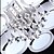 abordables Plafonniers-8 lumières 87 cm (34.3 inch) Cristal Plafonniers Métal Chrome Moderne contemporain 110-120V / 220-240V / E26 / E27
