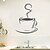 abordables Autocollants muraux-décalque de mur d&#039;autocollant de mur jiubai ™ de modèle de tasse de café, 44cm * 60cm