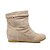 baratos Botas de mulher-Feminino Sapatos Outono Inverno Sem Salto Botas Curtas / Ankle Mocassim Para Social Preto Marrom Bege Amarelo