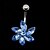 abordables Joyería Corporal-Cristal Anillo de ombligo / Piercing de vientre - Cristal, Diamante Sintético Flor Lujo, Moda Mujer Azul / Rosa Joyería Corporal Para Diario / Casual