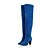 cheap Women&#039;s Boots-Women&#039;s Shoes Leatherette Spring Fall Winter Chunky Heel Over The Knee Boots With For Casual Grey Black Blue