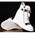 abordables Zapatos de mujer-Sneakers de diseño ( Negro/Blanco Dedo redondo - Tacón Cuña - Piel - para MUJERES